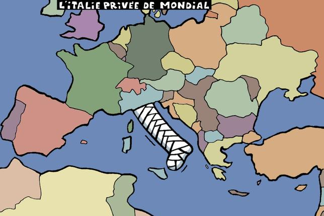 Pendant ce temps-là en Italie : la complainte des absents et pas de pitié pour les autres Bleus Cette fois, ce devait être la bonne : après deux échecs en 2018 et 2022, la Squadra Azzurra allait se qualifier pour la Coupe du monde. Rien ny a fait, la sélection a encore été éliminée. Stupeur et désespoir dans la péninsule. À quoi pensent les Italiens et comment regardent-ils une compétition dont on les a privés une nouvelle fois, la fois de trop ? Tous les mercredis, un billet pour mieux comprendre le désarroi de tout un pays.