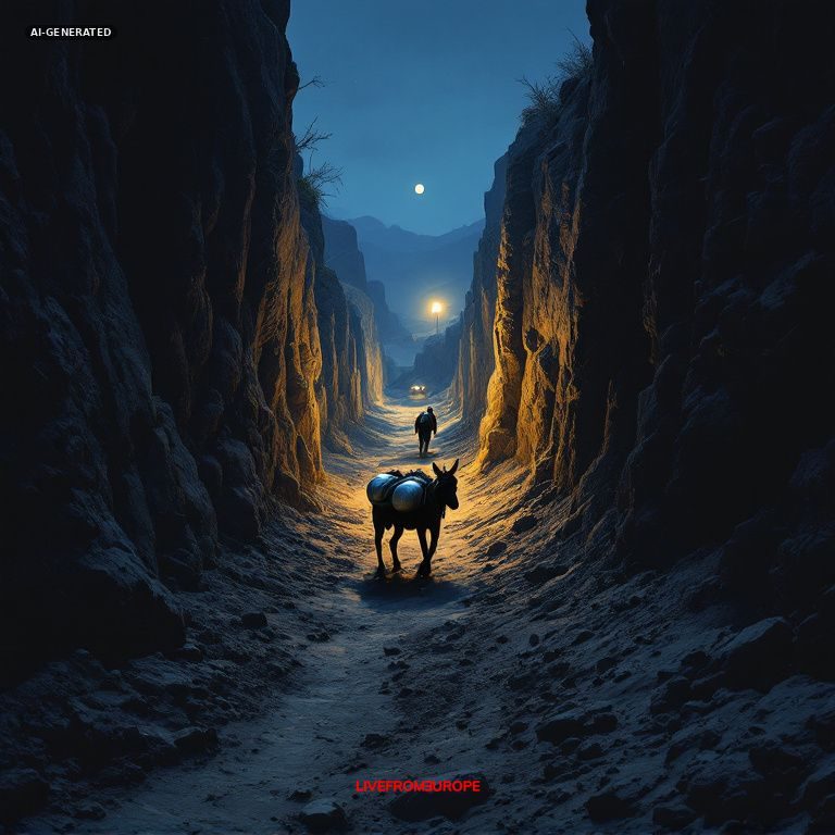 West Bank herders transport milk by donkey at night after route restrictions block access