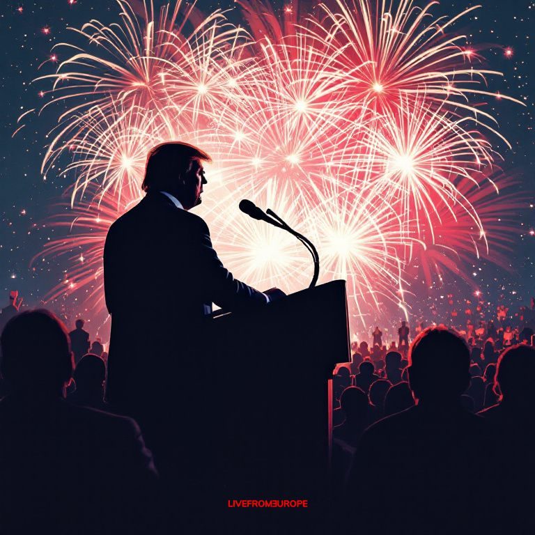 Trump delivers delayed Independence Day speech to reduced crowd after storms force evacuation