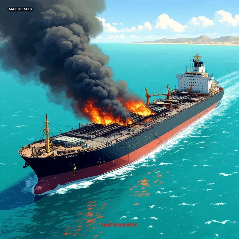 Iranian tanker hits mine, catches fire in Strait of Hormuz: IRGC blames unauthorized route