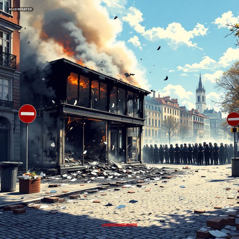 France bans protests as riots spread and shops board up